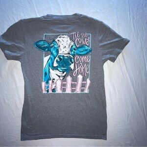 Lincoln Outfitters Women's Small Tee Shirt Short Sleeve Gray PRELOVED